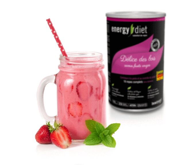 Dieta de energía de cóctel de fresa