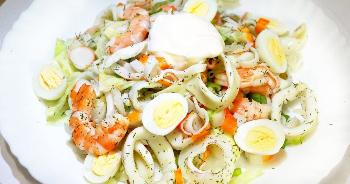 plato de calamares con una dieta proteica